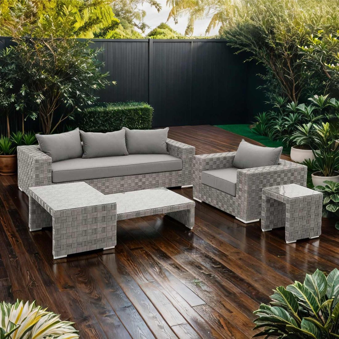 OUTLIV. Tatta Loungeset inkl. Loungetisch Geflecht/Olefin
