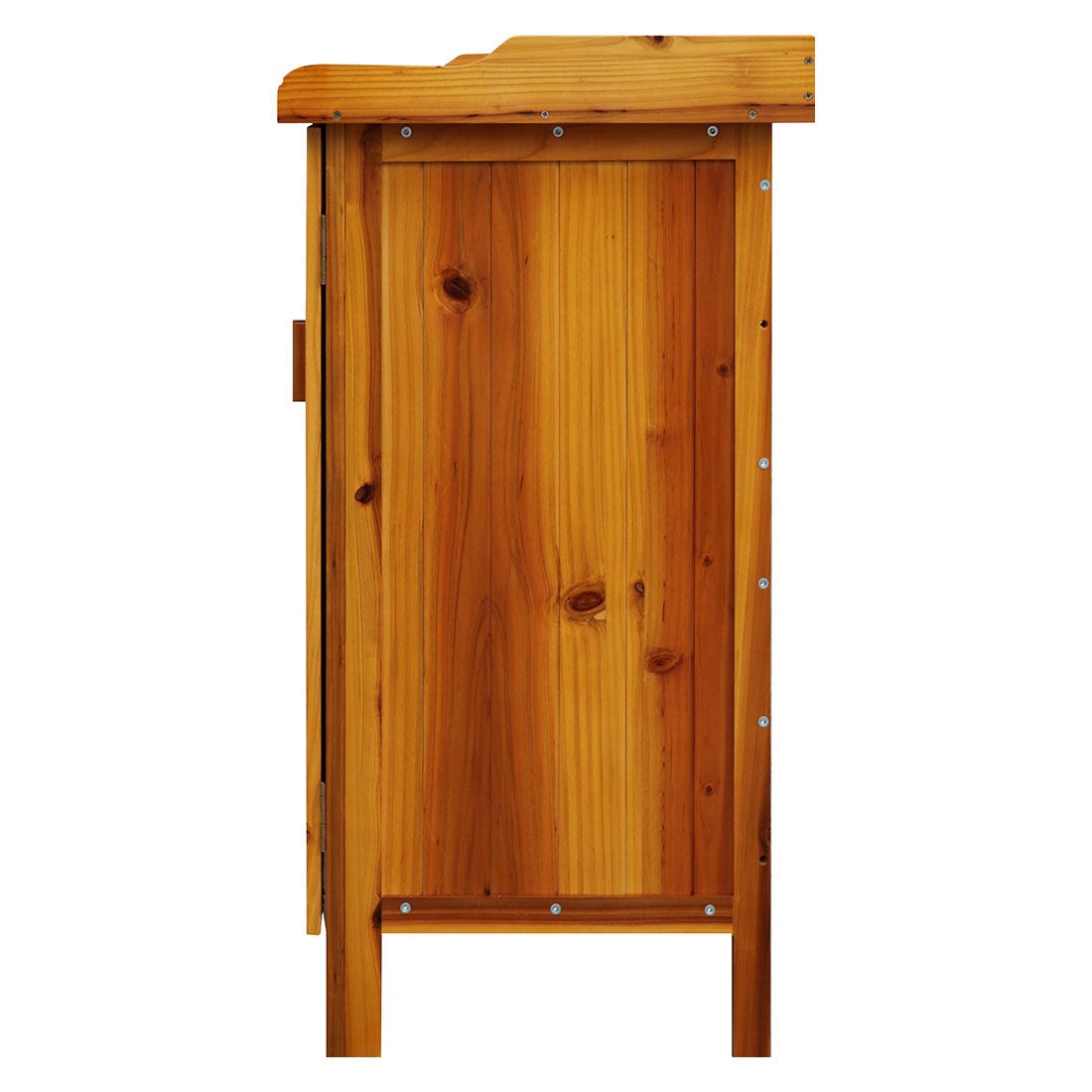 OUTLIV. Pflanztisch mit Unterschrank Tanne/Edelstahl