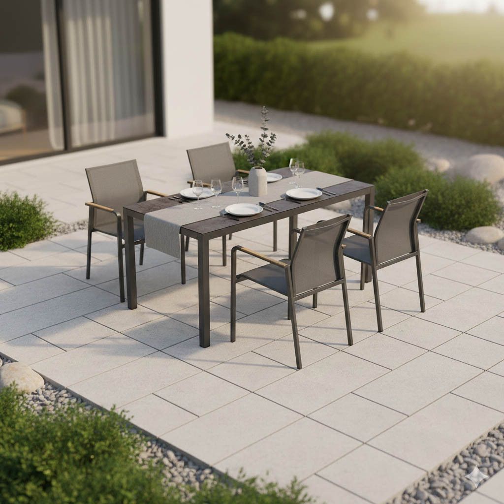 Zebra Bee Gartenmöbel-Set M (4 Plätze) mit OUTLIV. Tisch 160x90cm