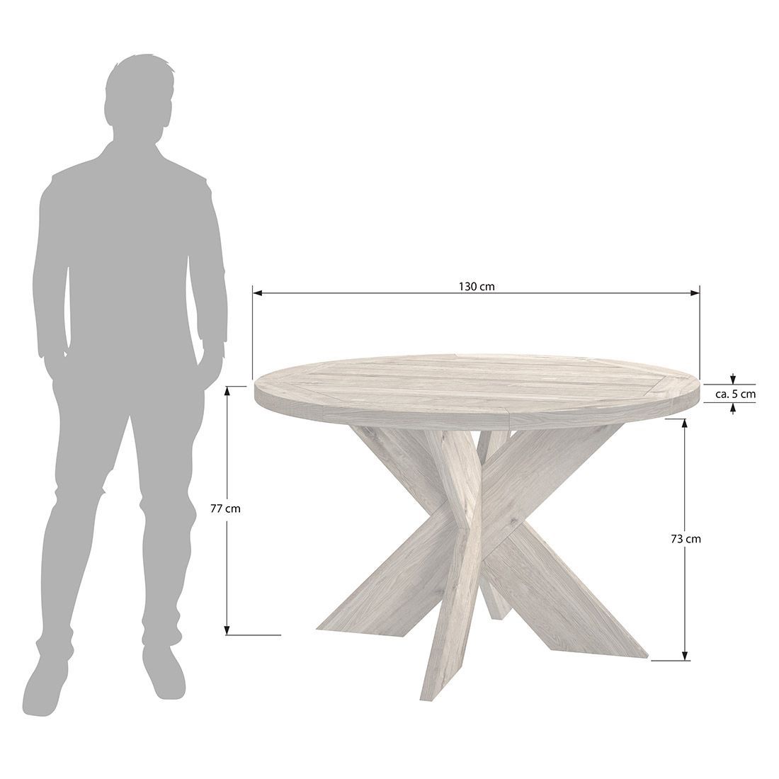 OUTLIV. Atlanta Gartentisch Teak Recycelt