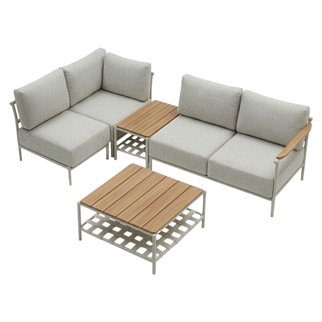 Stern Francis Ecklounge inkl. Loungetische Aluminium/Gurtbespannung/Polyacryl