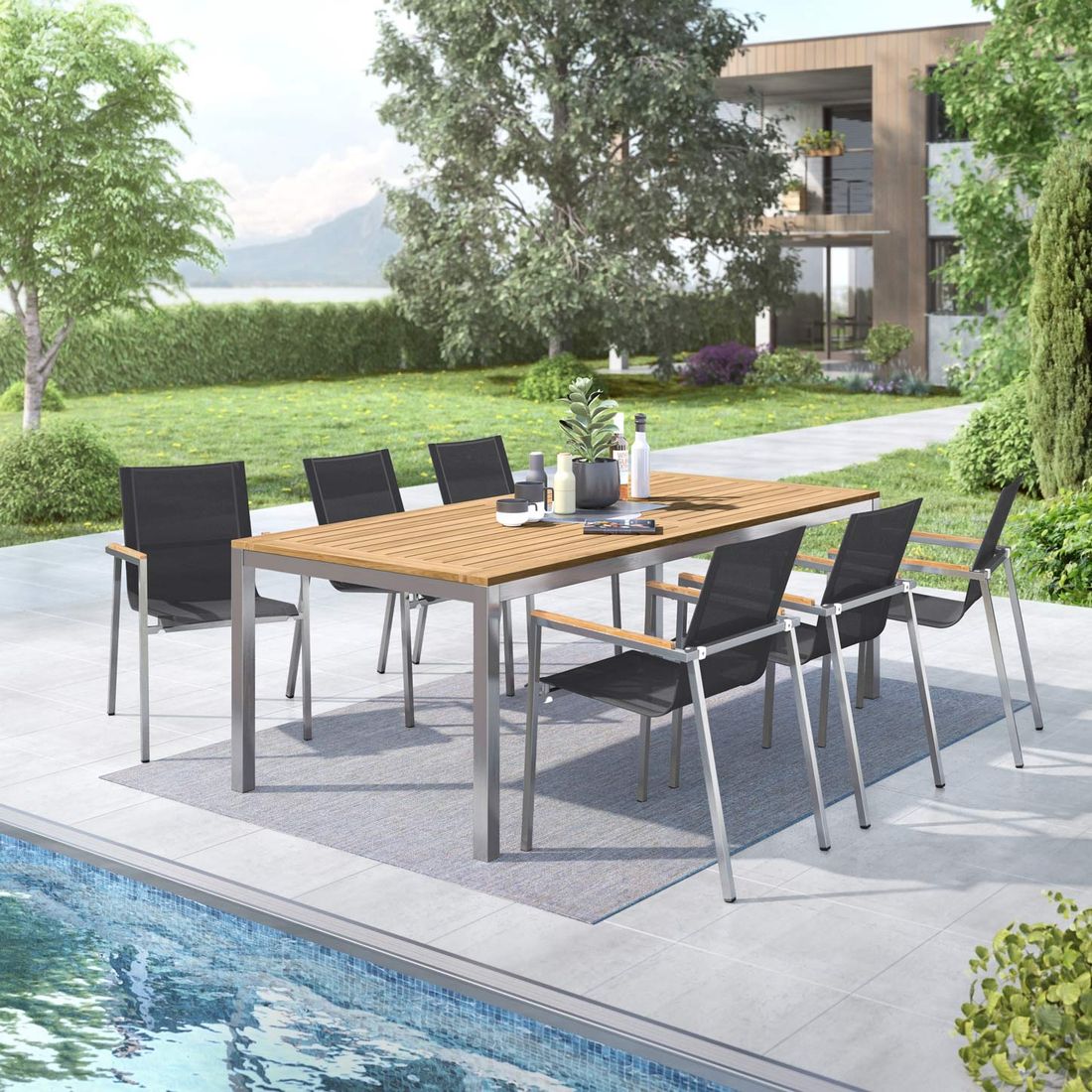 OUTLIV. Rimini Gartenmöbel-Set L (6 Plätze) Tisch 220x100cm