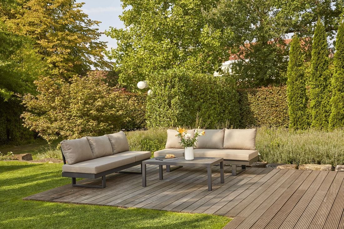 Siena Garden Belia Loungetisch 120x70 cm Aluminium/Keramik