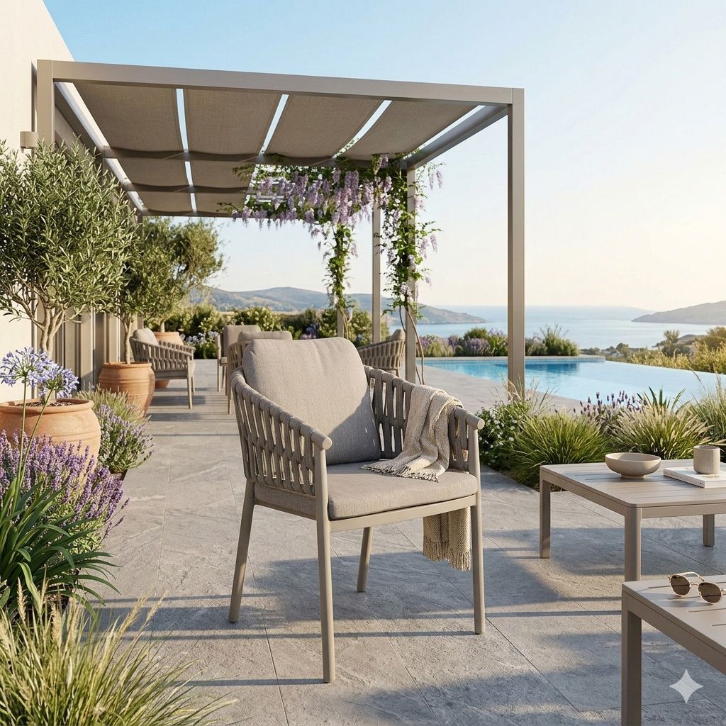4Seasons Catalana Gartensessel Aluminium mit Sitz- und Rückenkissen