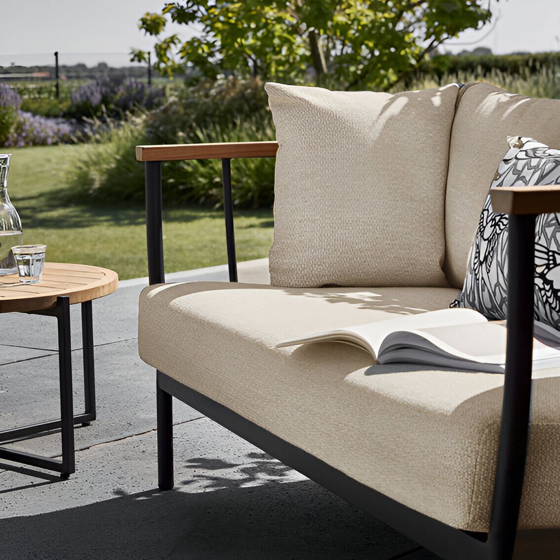 Apple Bee Condor Gartenloungesofa Aluminium/Bee Wett