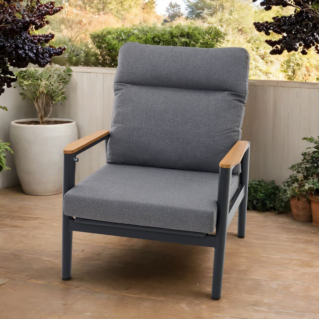 Siena Garden Cortina Loungesessel verstellbar Aluminium/Rope/Kunstfaser