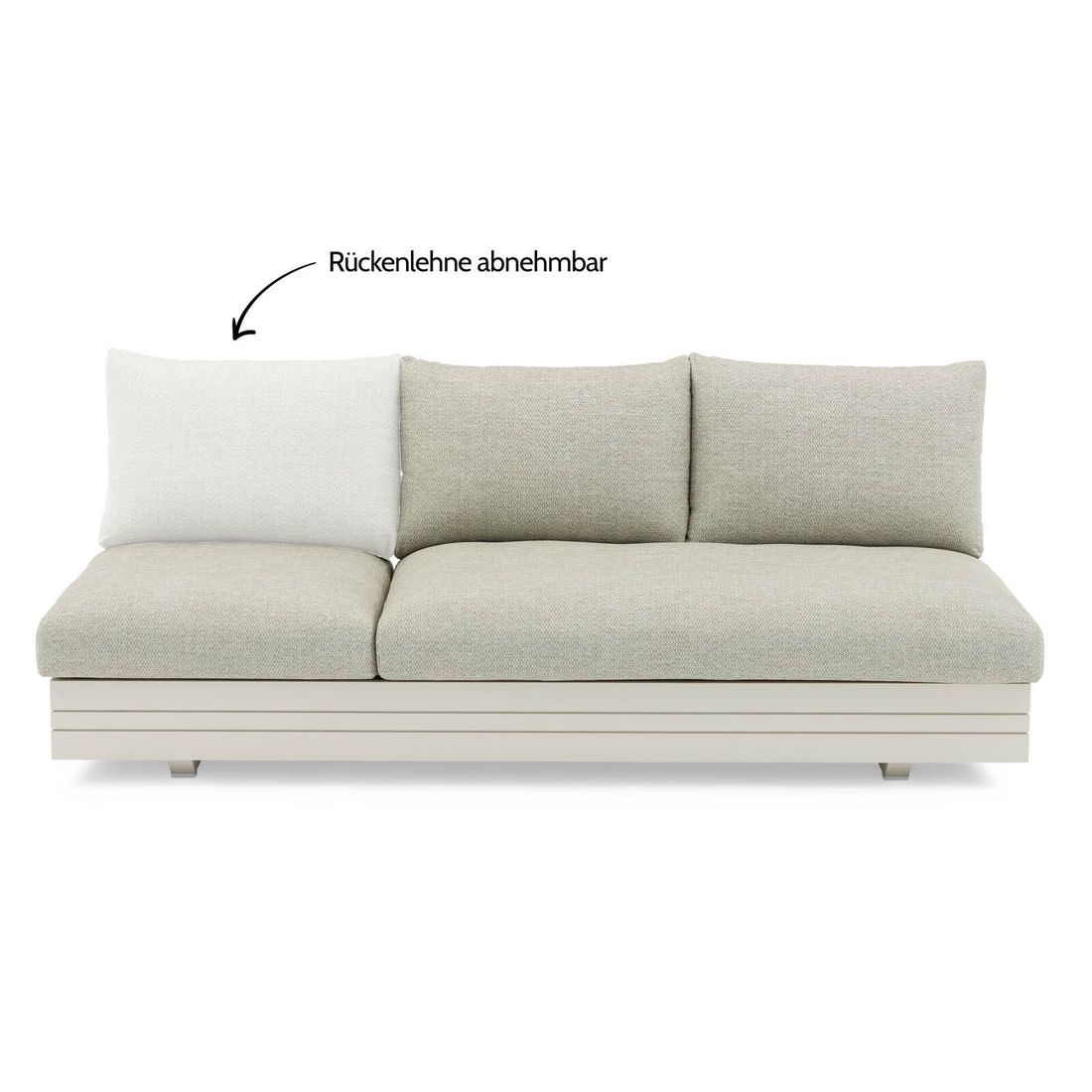Zebra Cubo Neo Gartenloungesofa verstellbar Aluminium/Sunproof