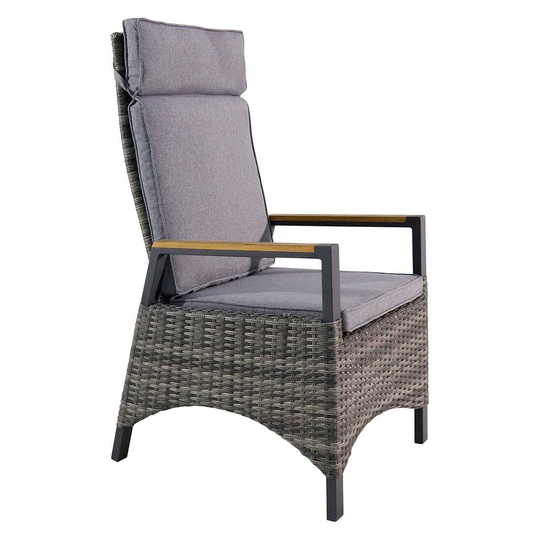 LC Garden Keramo Diningsofa verstellbar Aluminium/Geflecht