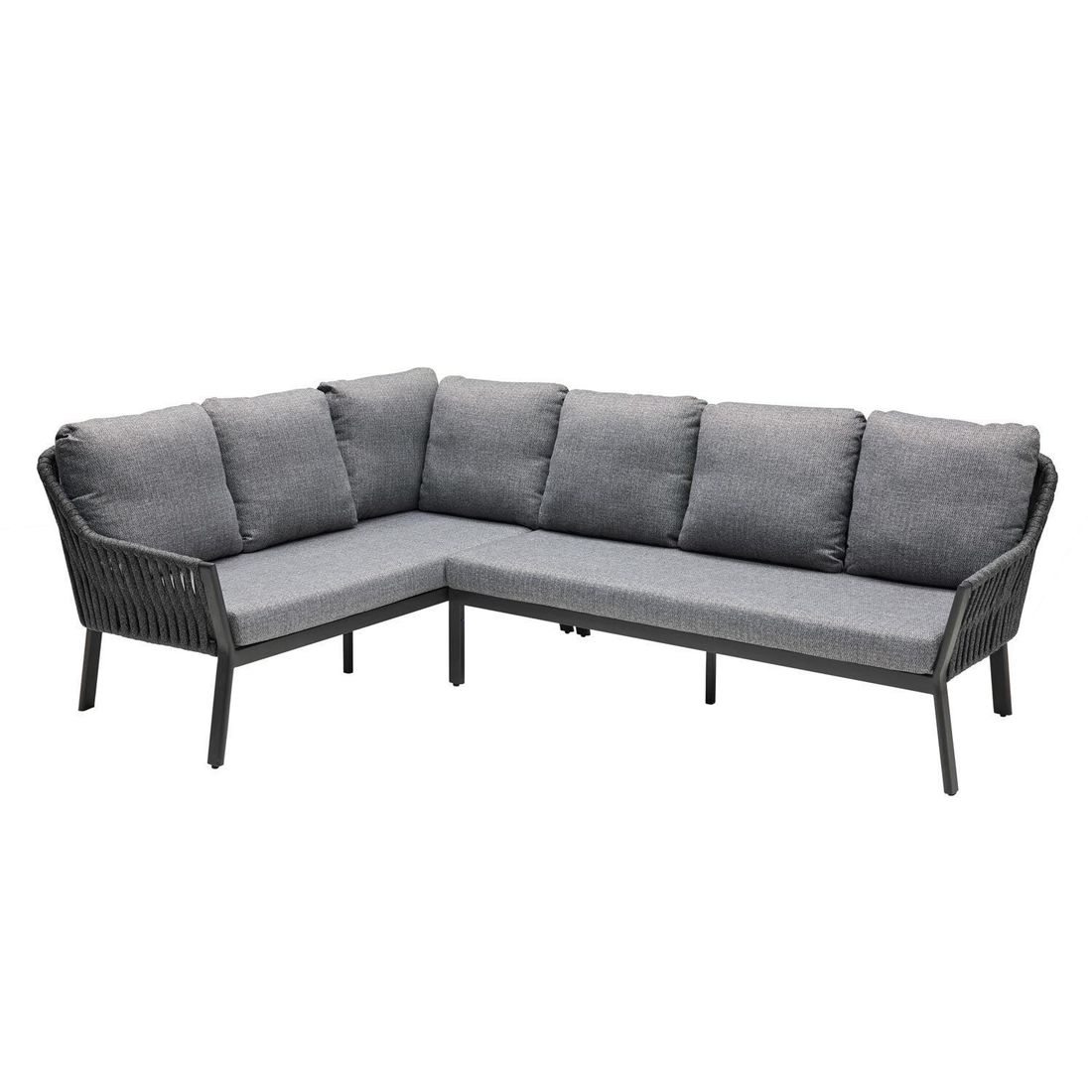 LC Garden Sofano Low Dining Dininglounge Tisch 140x80cm Aluminium/Rope/Olefin