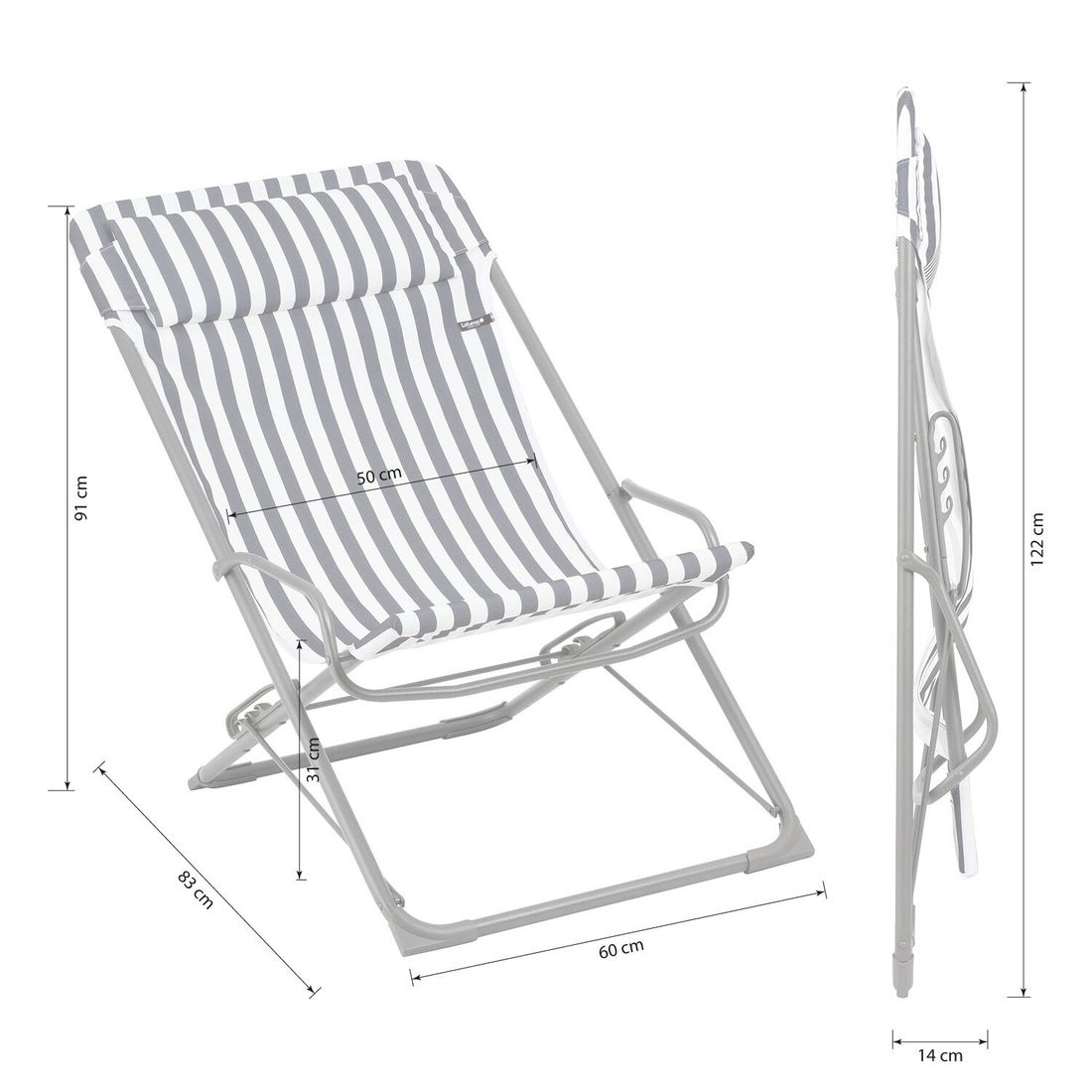 Lafuma Transaswing Liegestuhl Stahl/Airlon