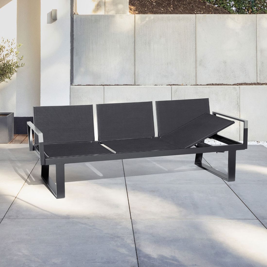 Kettler Rasmus Modular Gartenbank Aluminium/Outdoorgewebe