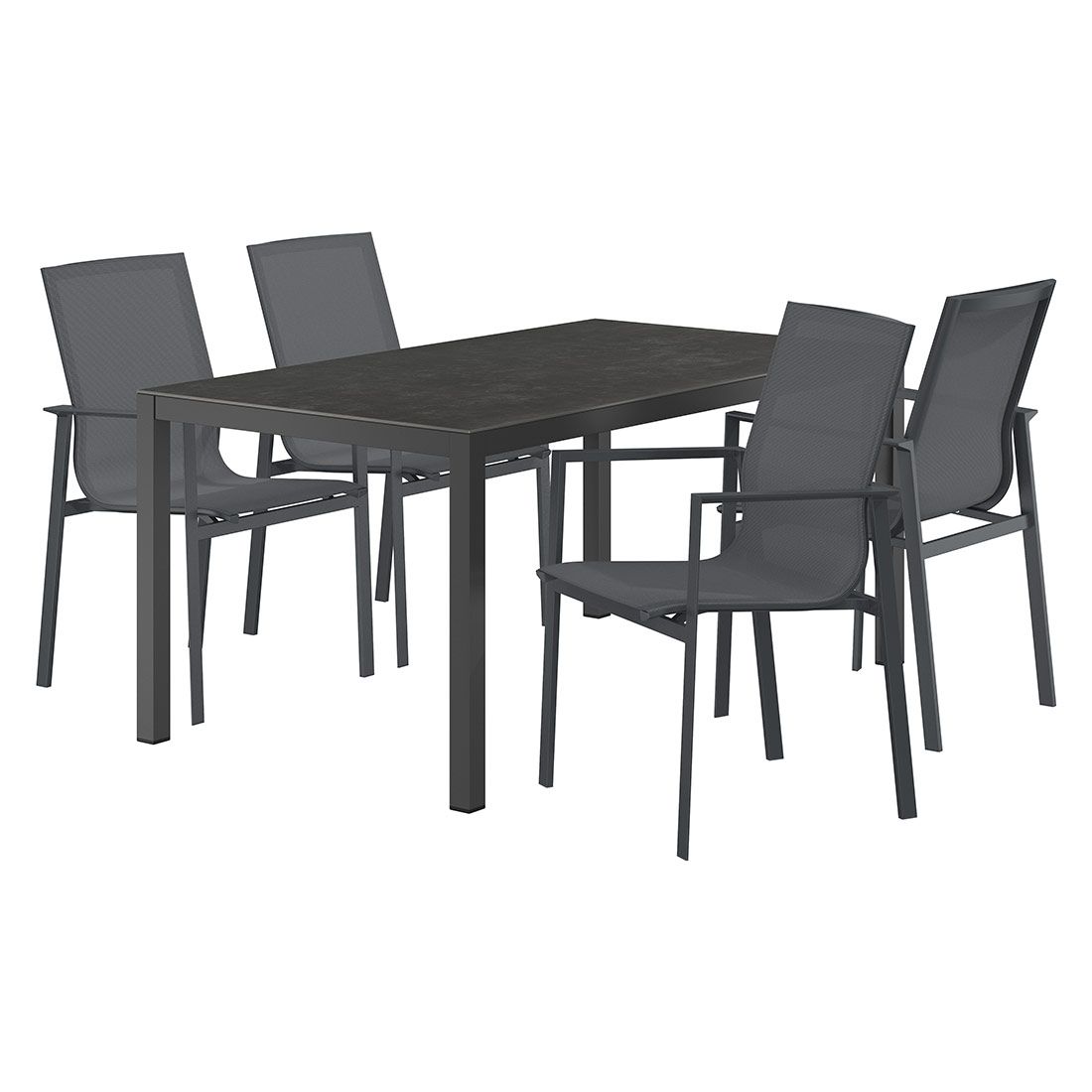 OUTLIV. Atlanta Gartenmöbel-Set M (4 Plätze) Tisch 160x90cm
