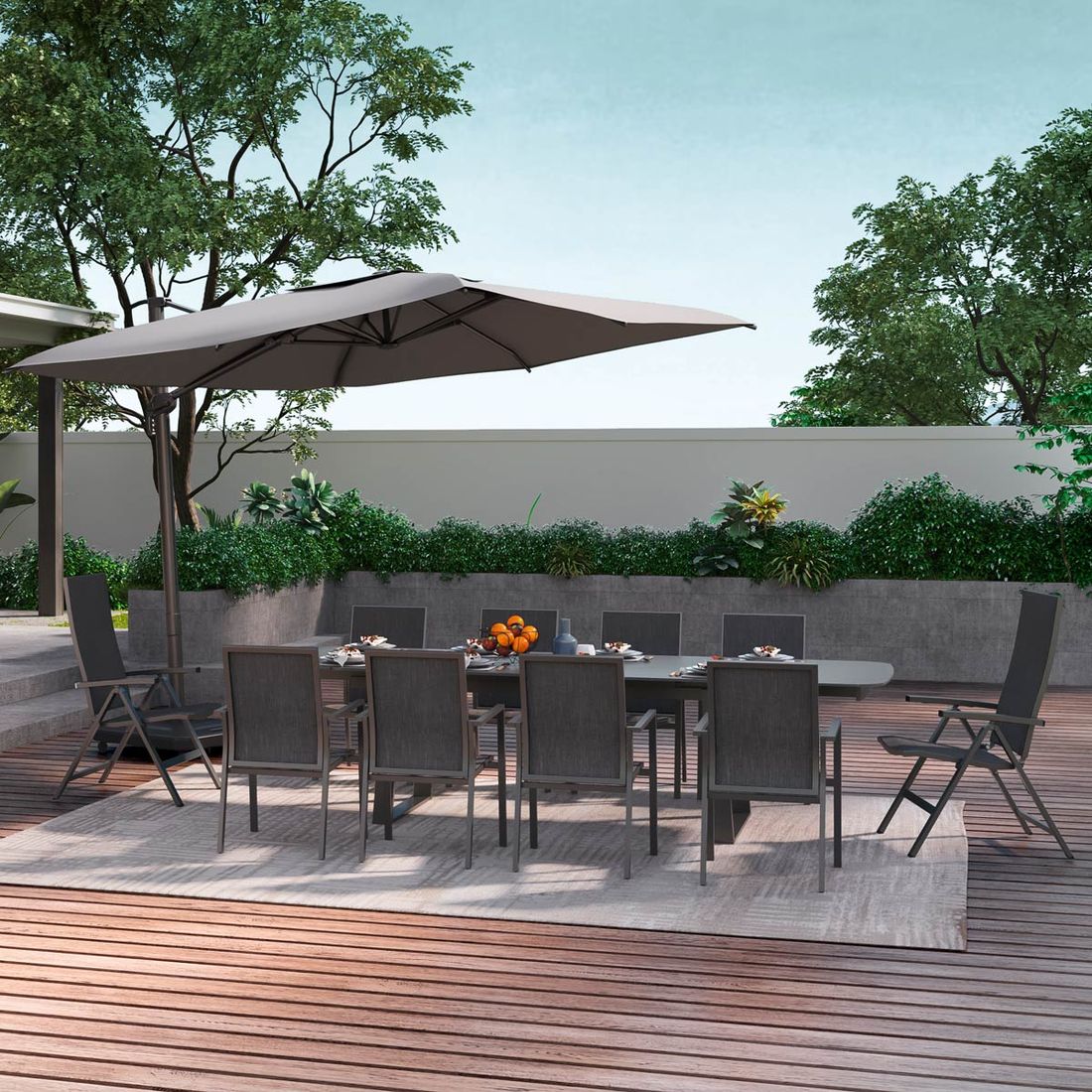 MWH Verona Stapelsessel Aluminium/Textilene
