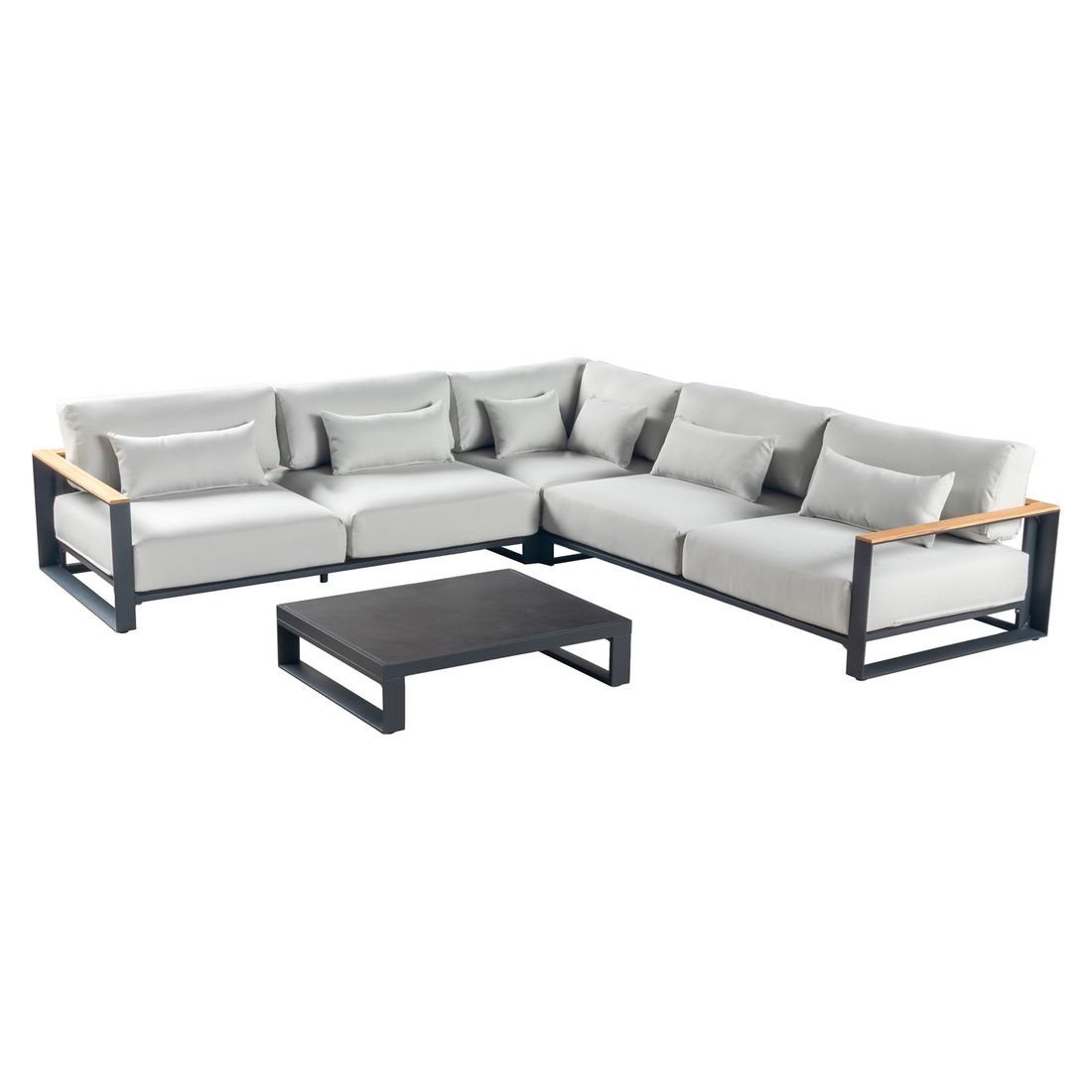 OUTLIV. Ravino Ecklounge inkl. Loungetisch Aluminium/Olefin