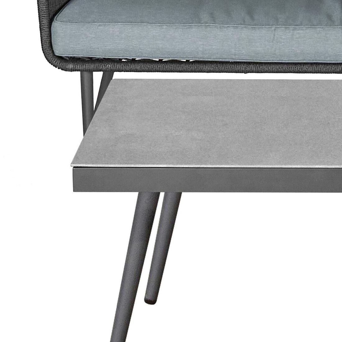 LC Garden Saigon Loungeset inkl. Loungetisch Stahl/Rope/Polyester