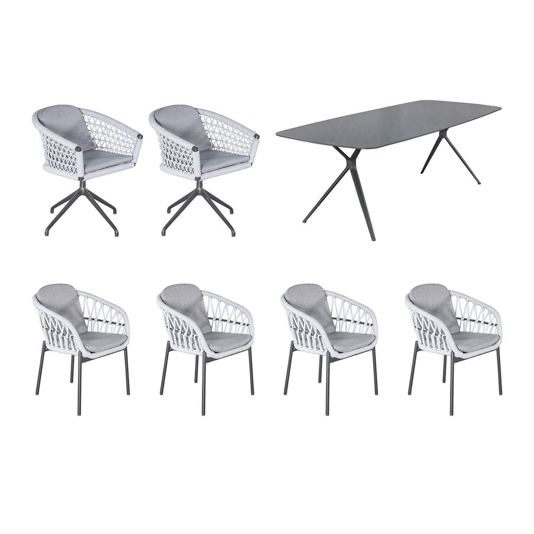 LC Garden Bari Gartenmöbel-Set L 6 (Plätze) Tisch 240x100cm