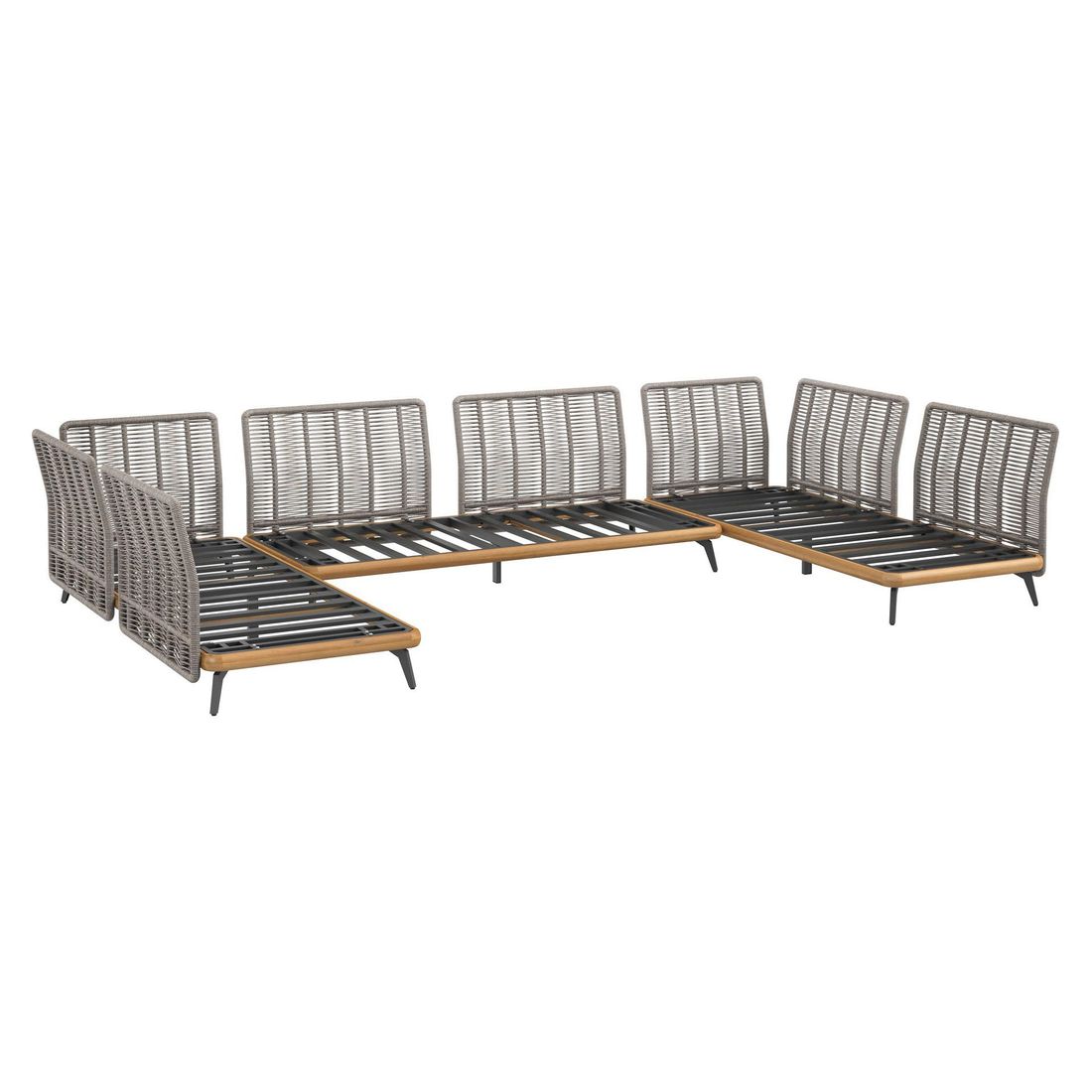 OUTLIV. Ava Ecklounge inkl. Loungetisch Akazie/Rope/Polyester