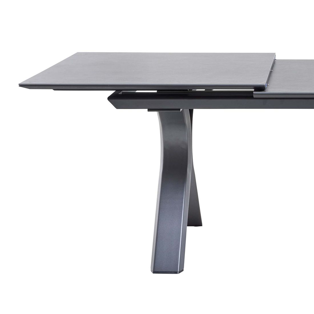 Interliving 7011 Ausziehtisch 180/240x100cm Aluminium/Sinterstein