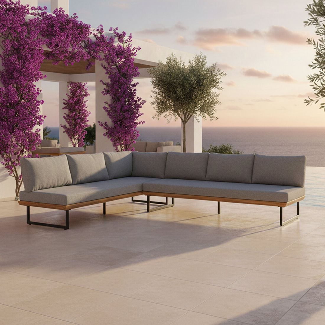 OUTLIV. Alkas Ecklounge Teak/Sunproof