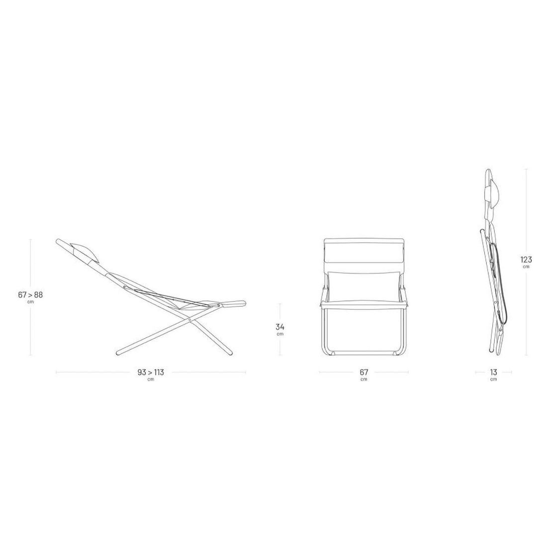 Lafuma Transabed Liegestuhl Stahl/BeComfort