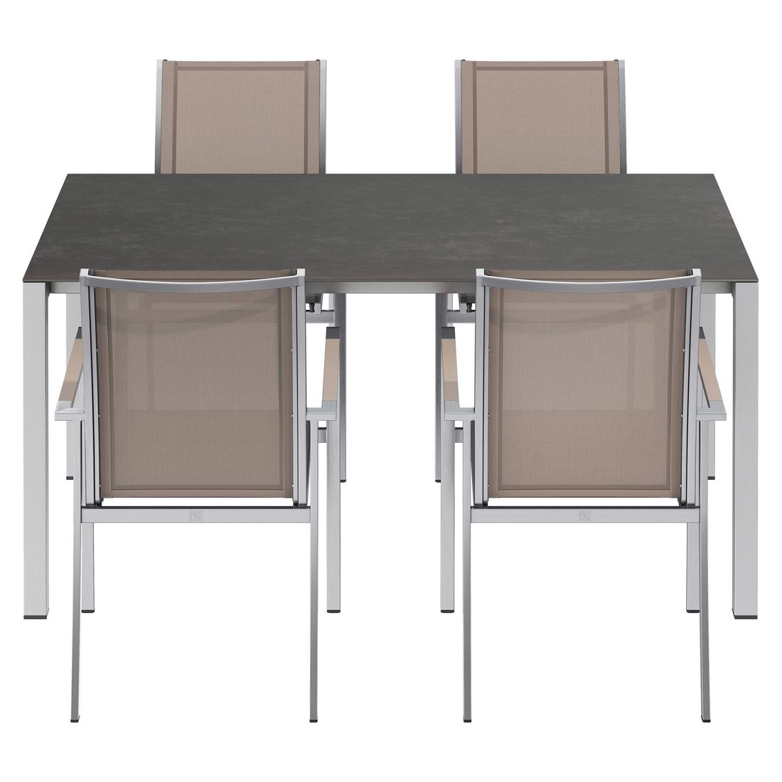 OUTLIV. Oviedo Gartenmöbel-Set M (4 Plätze) Tisch 160/217/267x92cm