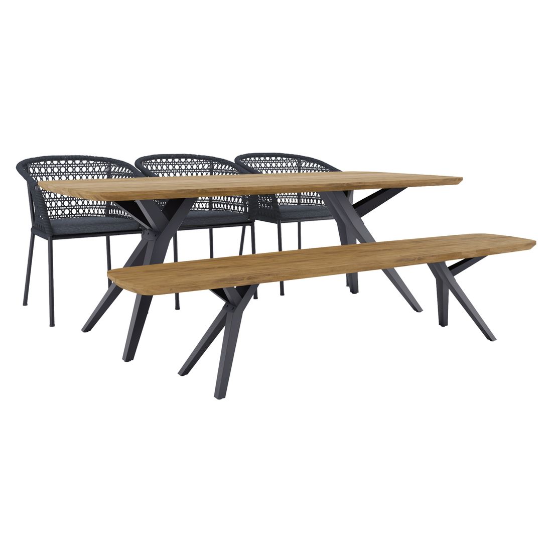 OUTLIV. Zui Gartenmöbel-Set L (7 Plätze) Tisch 220x100cm