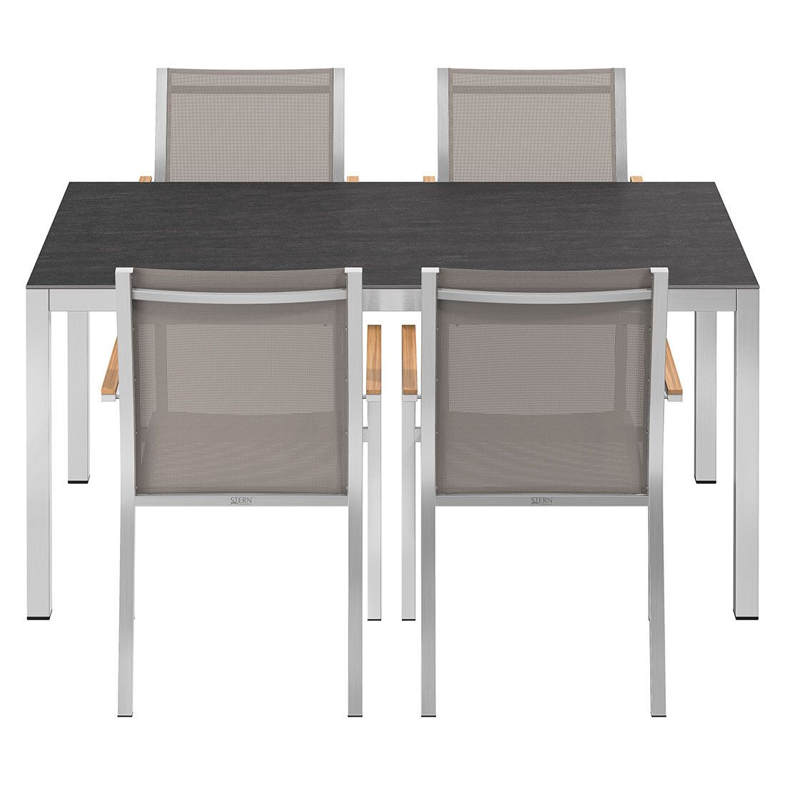 Stern Cardiff Gartenmöbel-Set M (4 Plätze) mit OUTLIV. Tisch 160x90cm