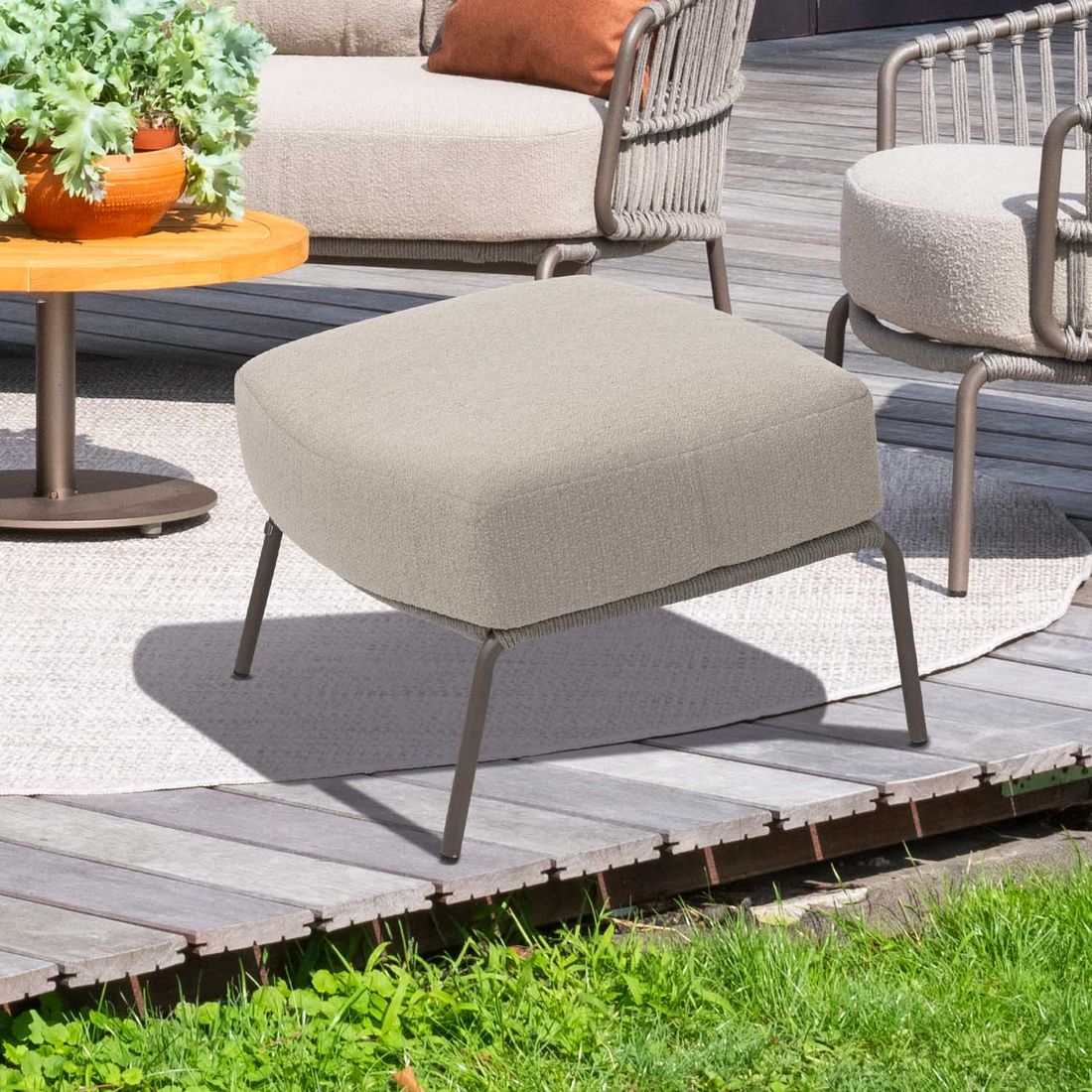 4Seasons Capalbio Loungehocker Edelstahl/Olefin
