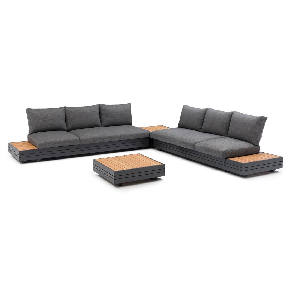 Zebra Cubo Neo Ecklounge inkl. Loungetische Aluminium/Sunproof