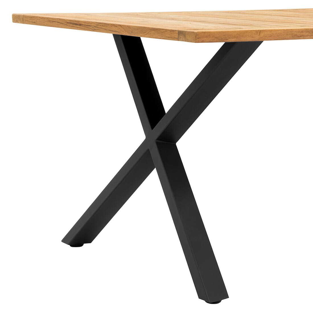 OUTLIV. Gartentisch 200x100cm Stahl/Teak recycelt