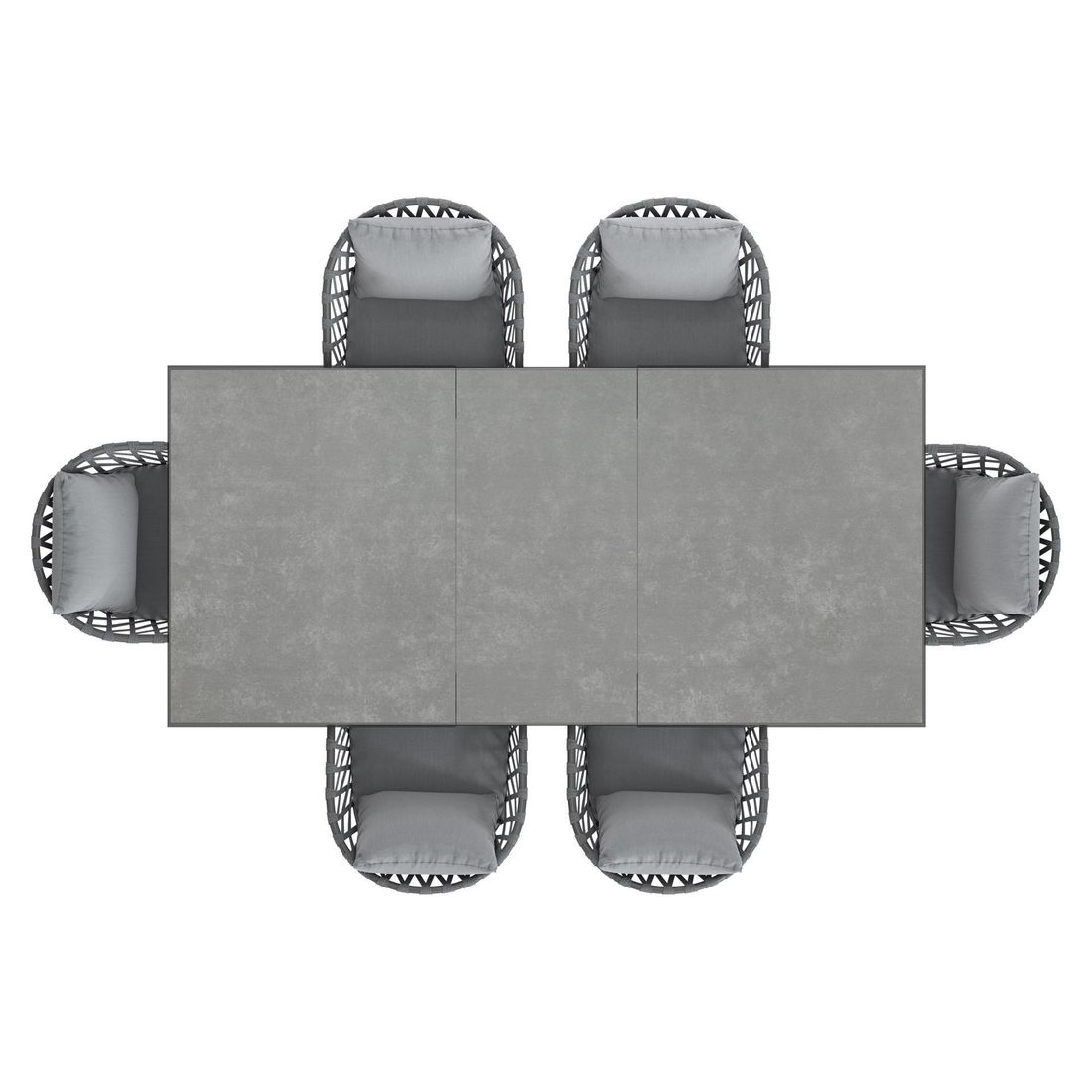 LC Garden Sunrepo Gartenmöbel-Set L 6 (Plätze) Tisch 160/210x100cm