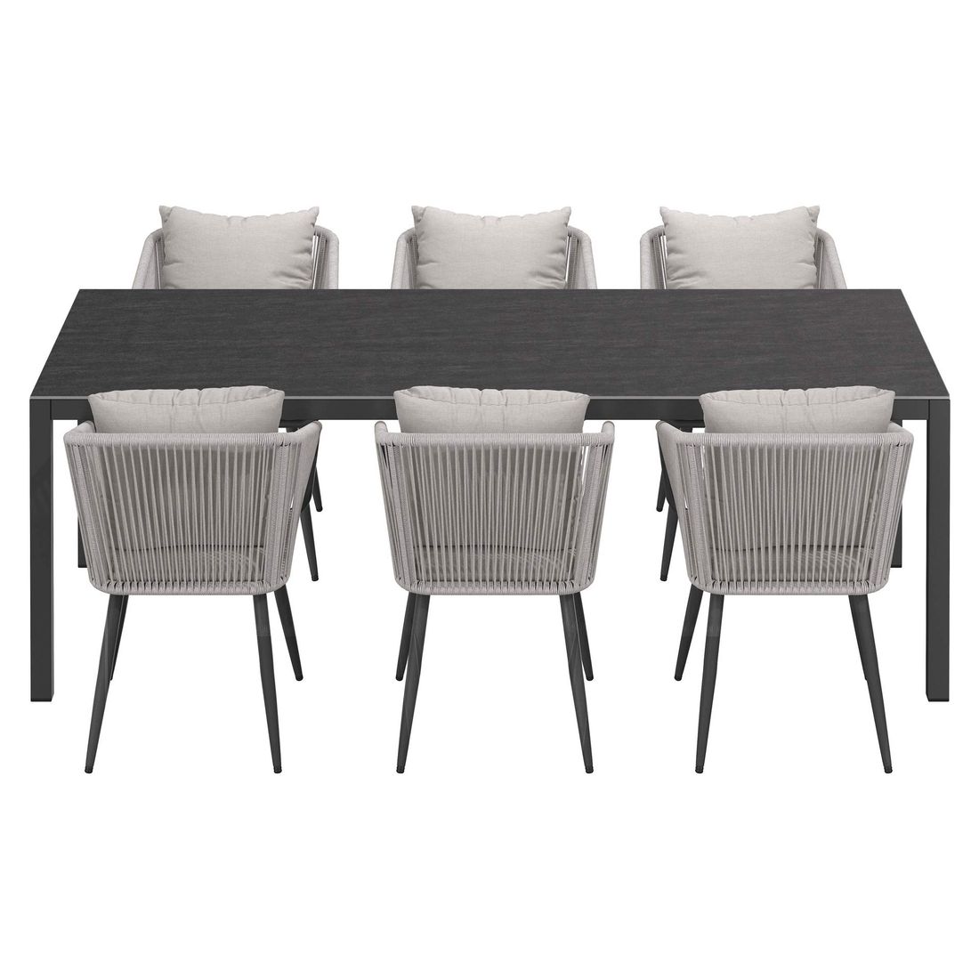 OUTLIV. Alex Gartenmöbel-Set 7-tlg. Tisch 220x100cm