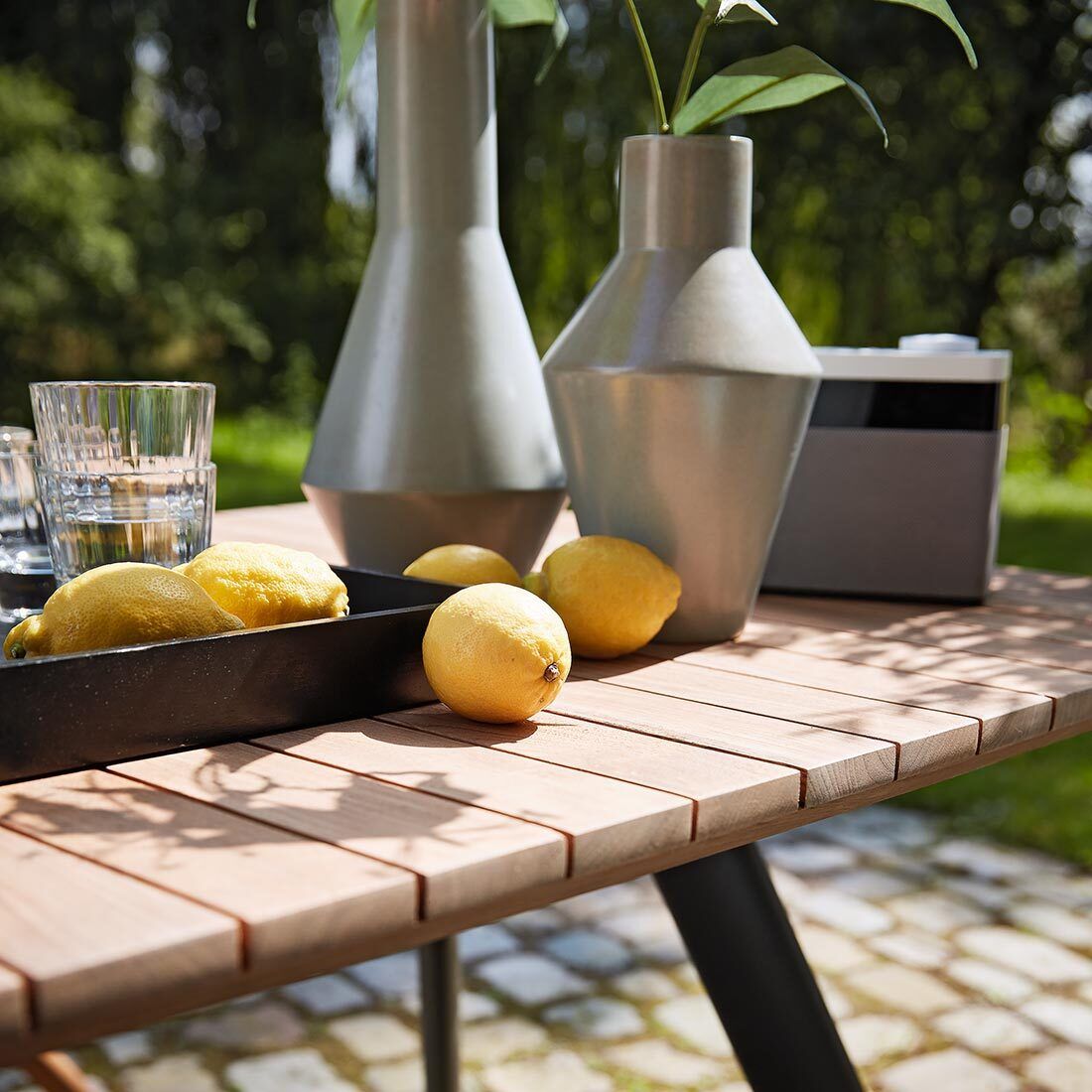 Musterring Schweden Gartentisch 200x95cm Aluminium/Teak