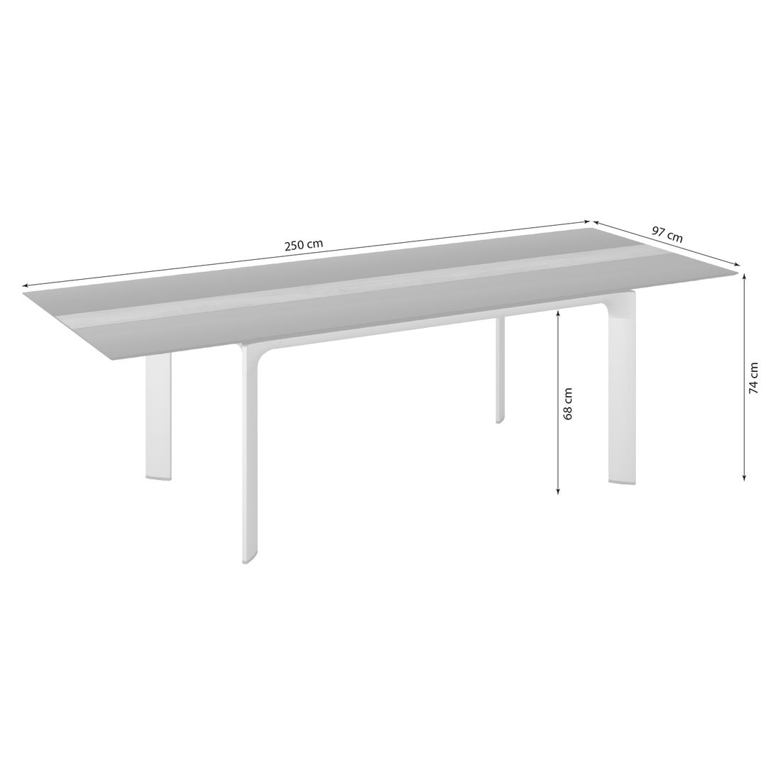 Kettler Diamond Gartentisch Aluminium/HPL