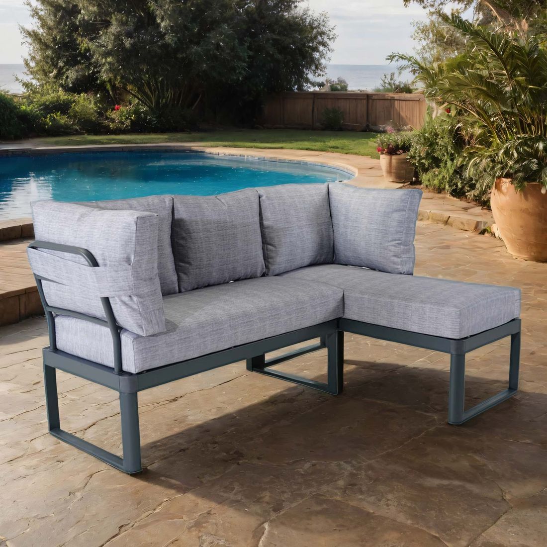OUTLIV. Pandora Ecklounge Aluminium/Polyester