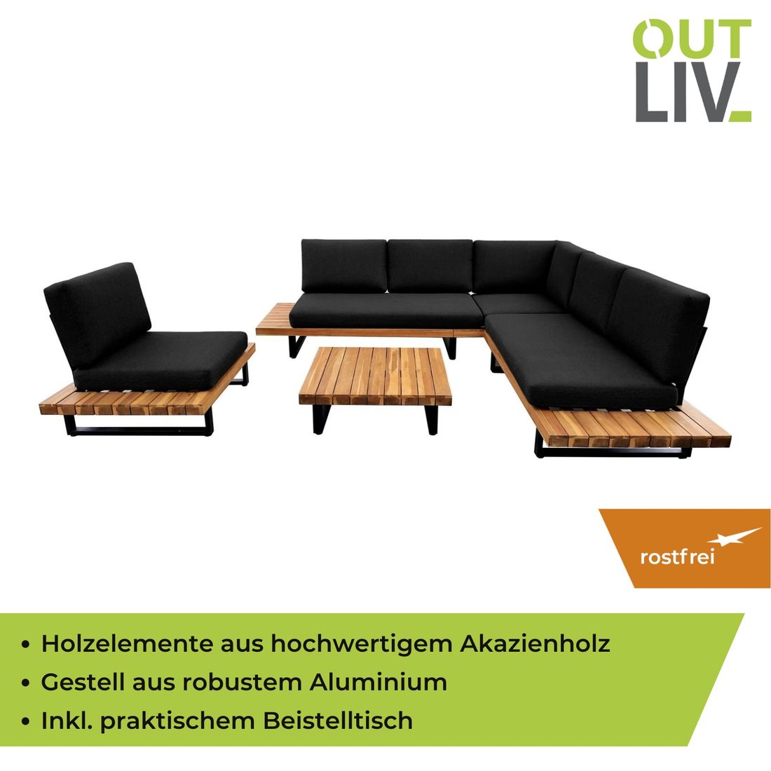 OUTLIV. Bahamas Ecklounge Aluminium/Kunstfaser