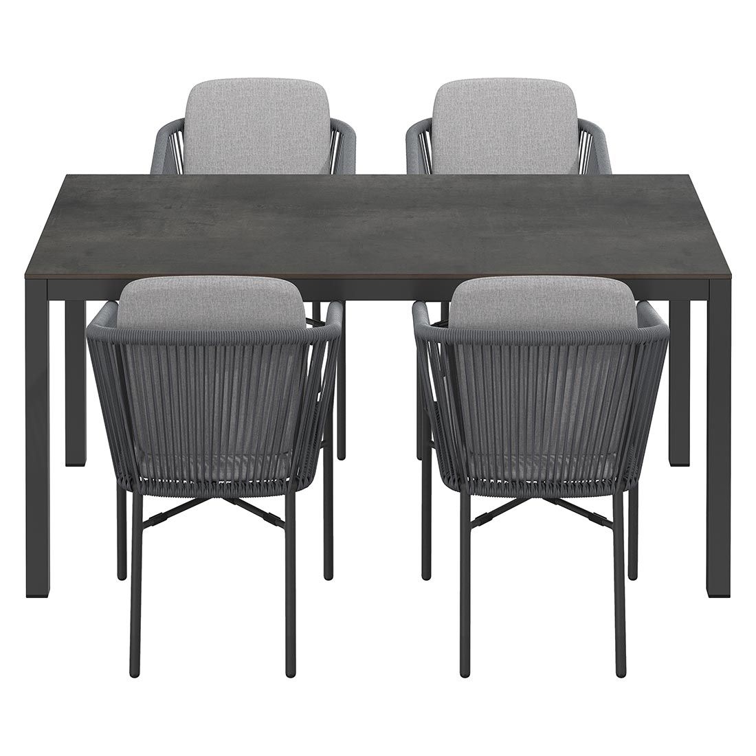 OUTLIV. Ohio Gartenmöbel-Set M (4 Plätze) Tisch 160x90cm