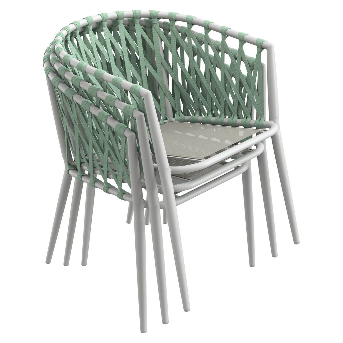 LC Garden Sunrepo Stapelsessel Aluminium mit Sitz- und Rückenkissen