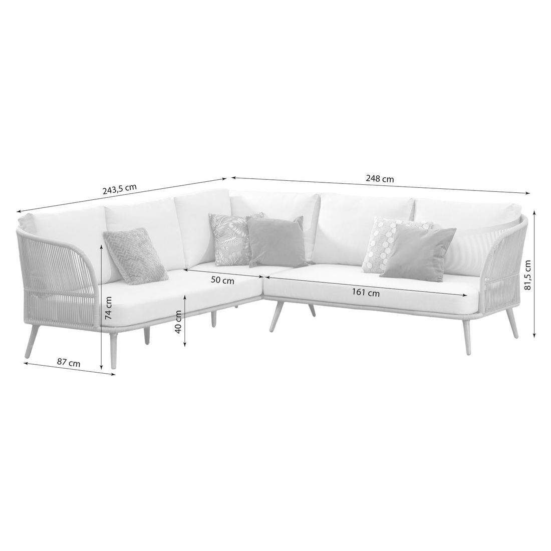 OUTLIV. Swallow Ecklounge Aluminium/Rope/Polyester