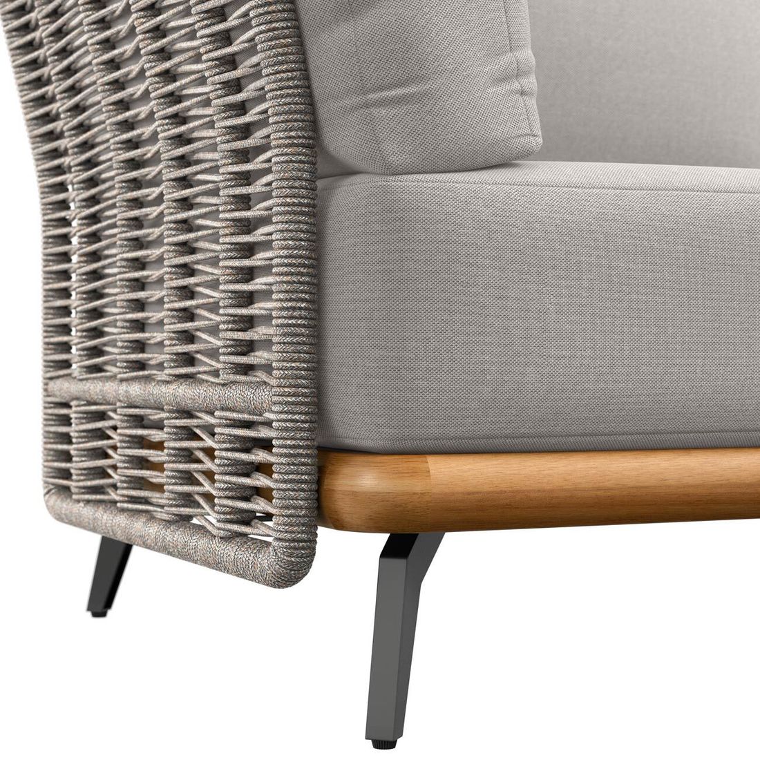 OUTLIV. Ava Ecklounge inkl. Loungetisch Akazie/Rope/Polyester