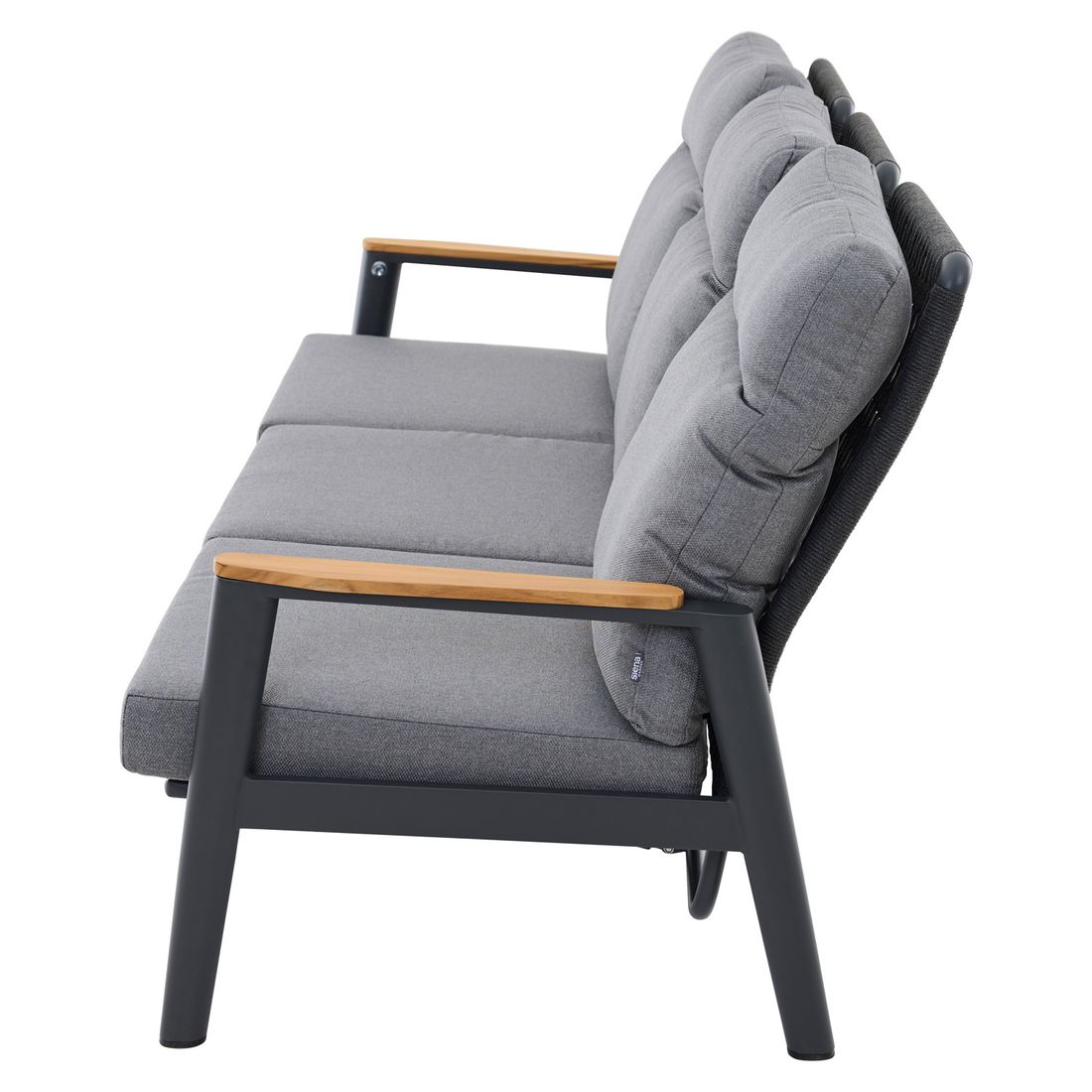 Siena Garden Cortina Gartenloungesofa verstellbar Aluminium/Rope/Kunstfaser