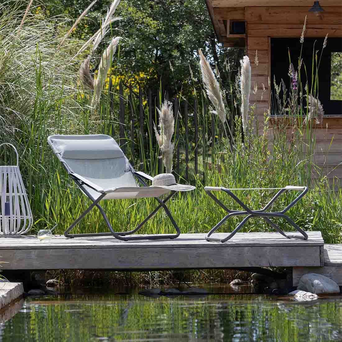 Lafuma Next Gartenhocker Stahl/Batyline