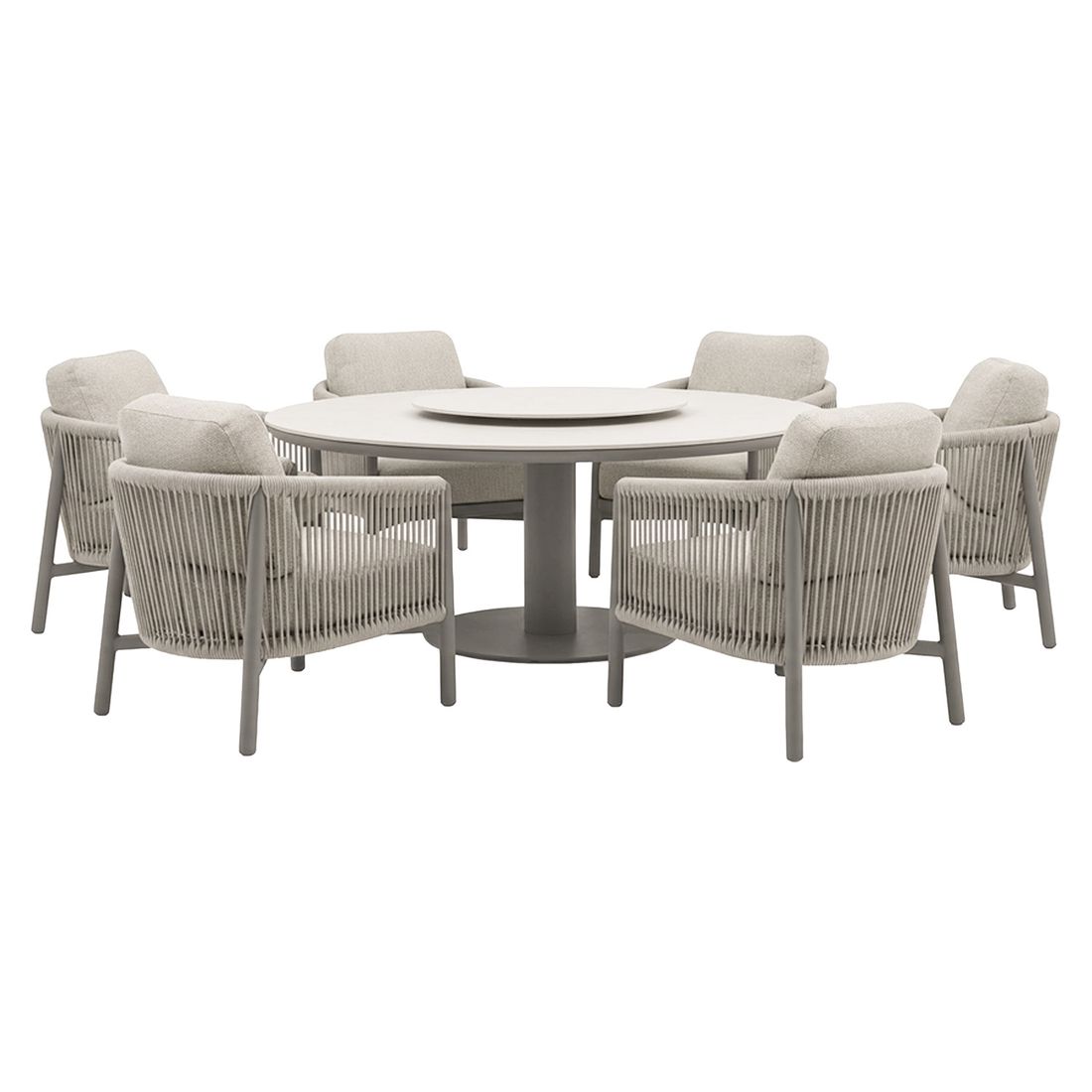 Apple Bee Bora Bora Gartenmöbel-Set Low Dining L (6 Plätze) Tisch Ø160cm