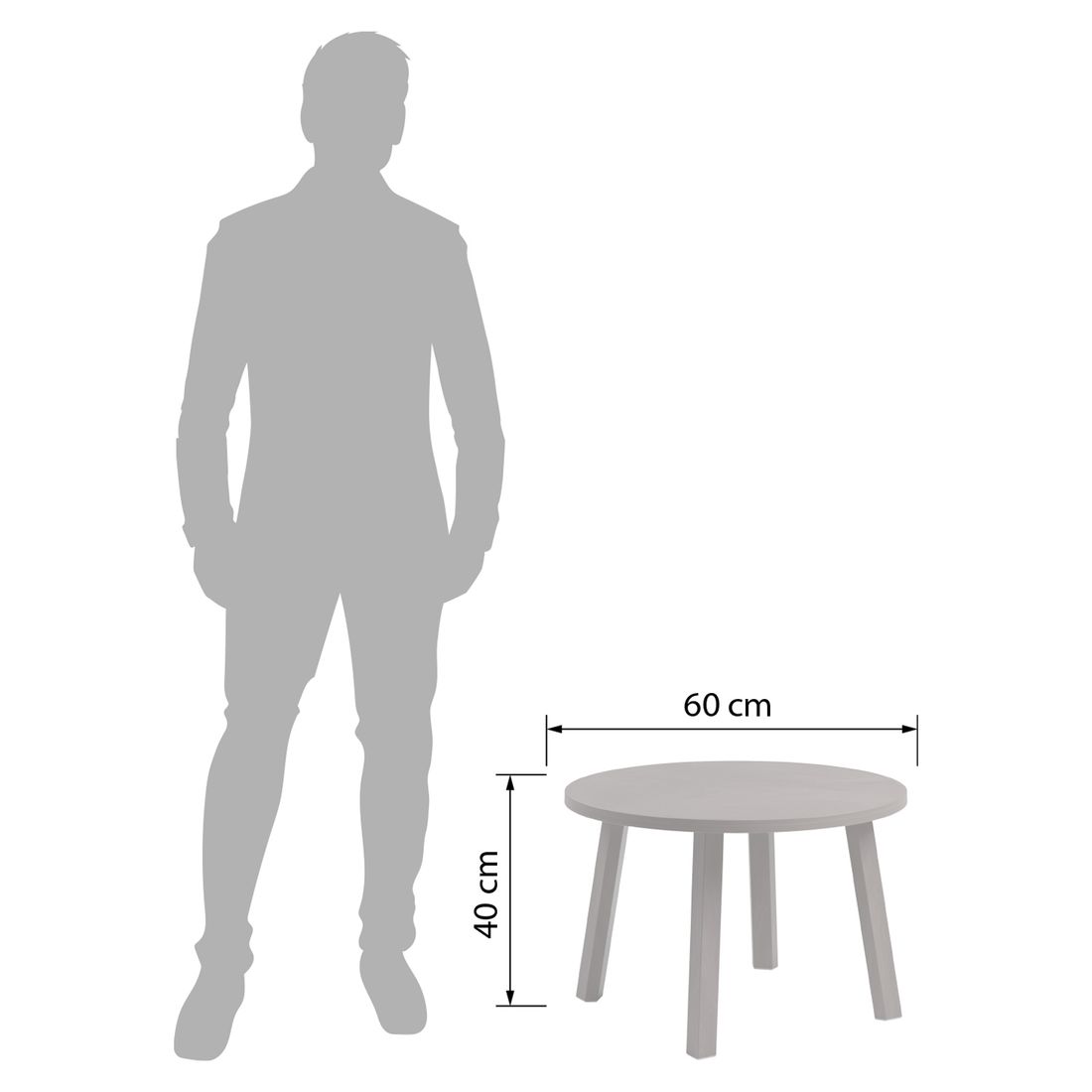 Nardi Maximo Loungetisch Ø60cm Kunststoff
