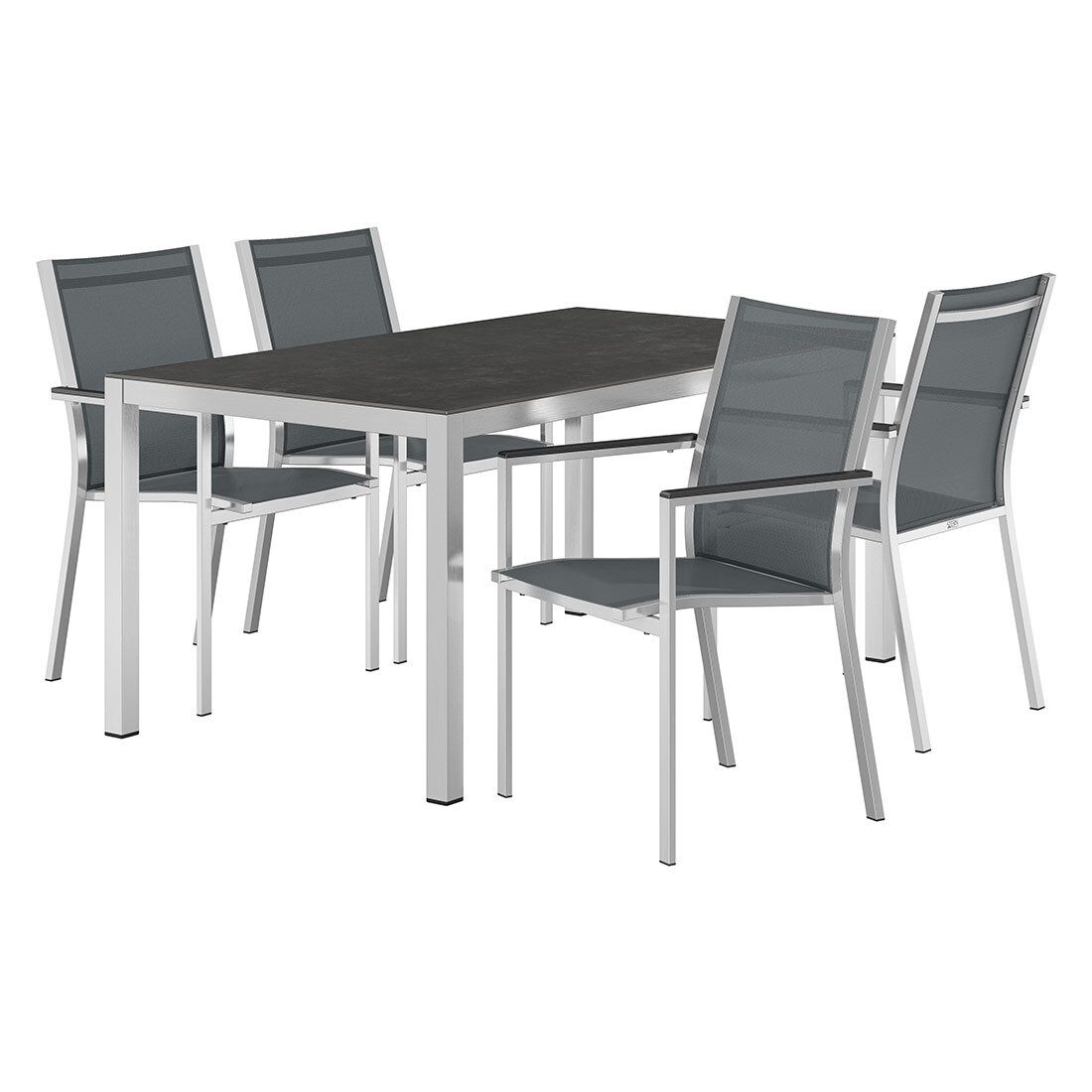 Stern Cardiff Gartenmöbel-Set M (4 Plätze) mit OUTLIV. Tisch 160x90cm