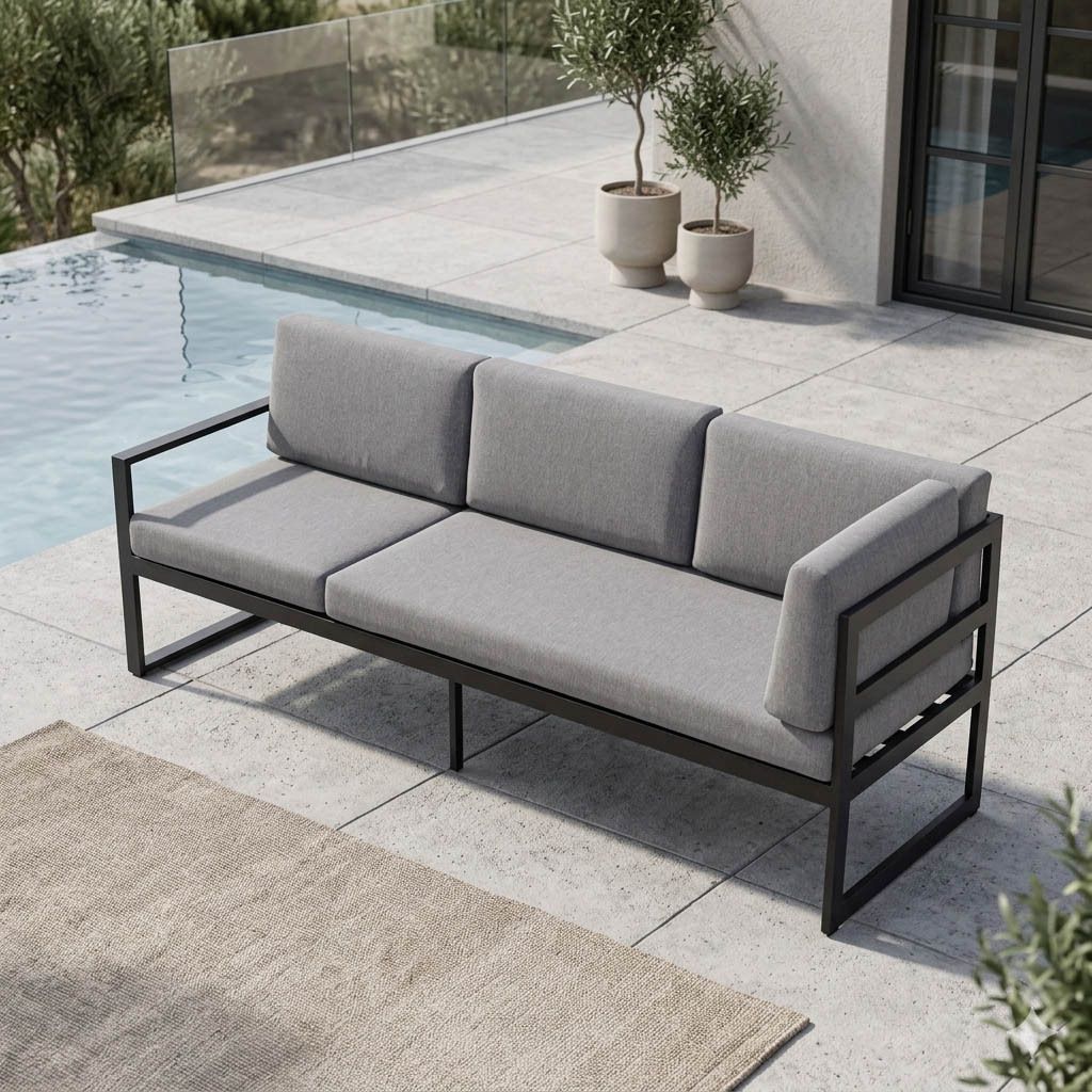 Sieger Adelaide Diningsofa Aluminium/Sunproof