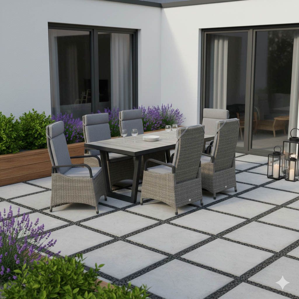 LC Garden Komido Gartenmöbel-Set L 6 (Plätze) Tisch 220/260x100cm