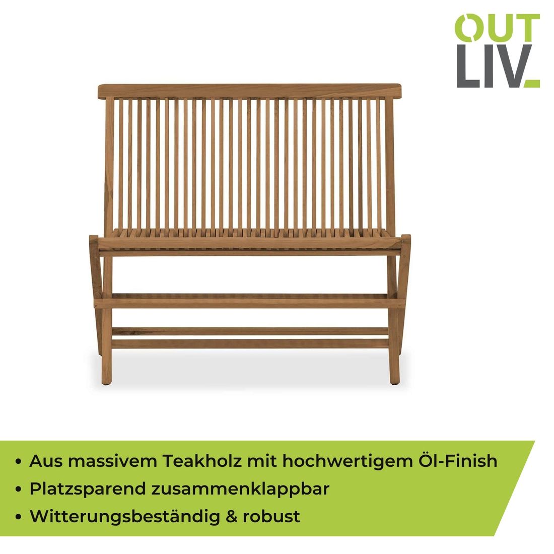 OUTLIV. Portland Gartenbank 100cm Teak