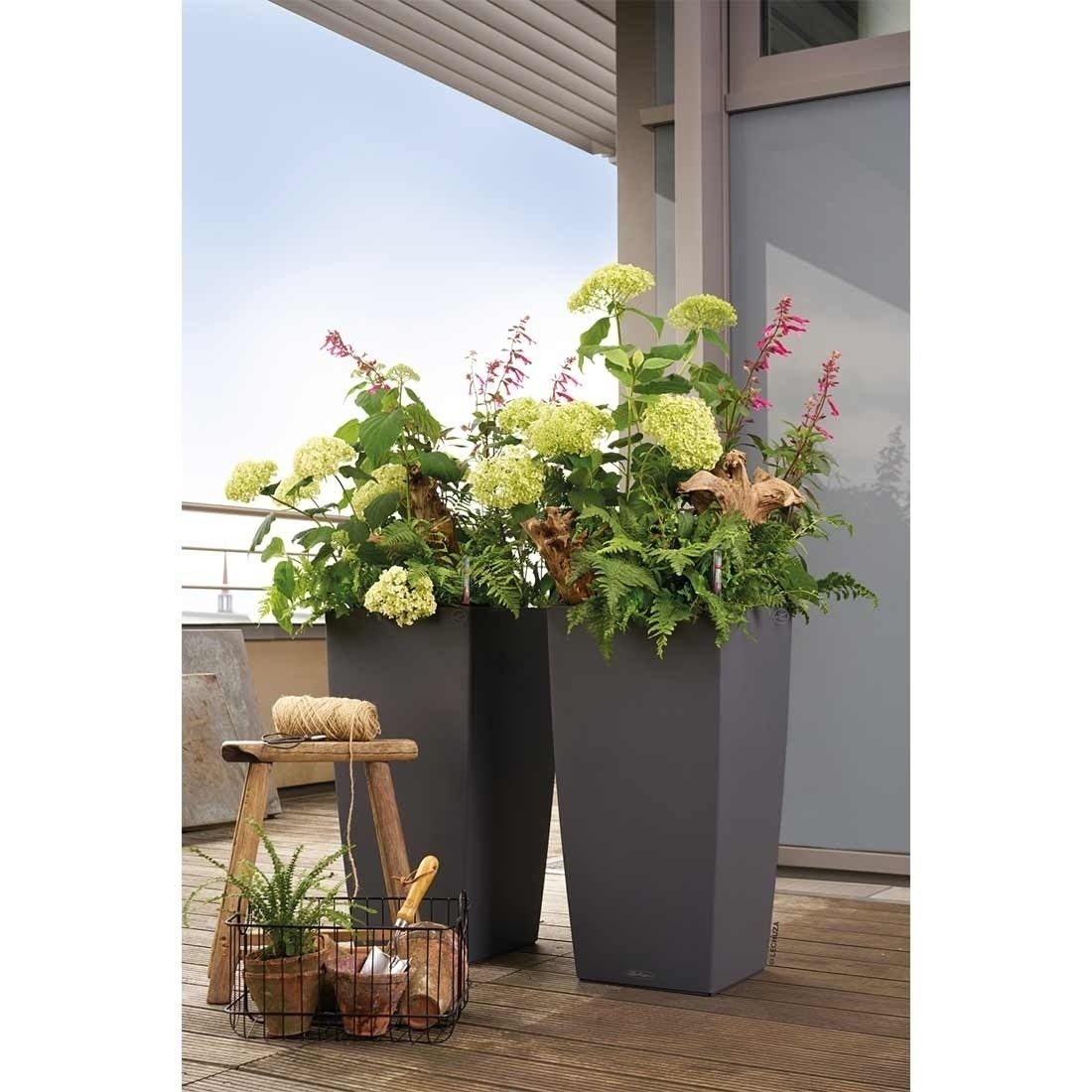 Lechuza Cubico Pflanztopfset 2-teilig 40x40x75cm Kunststoff