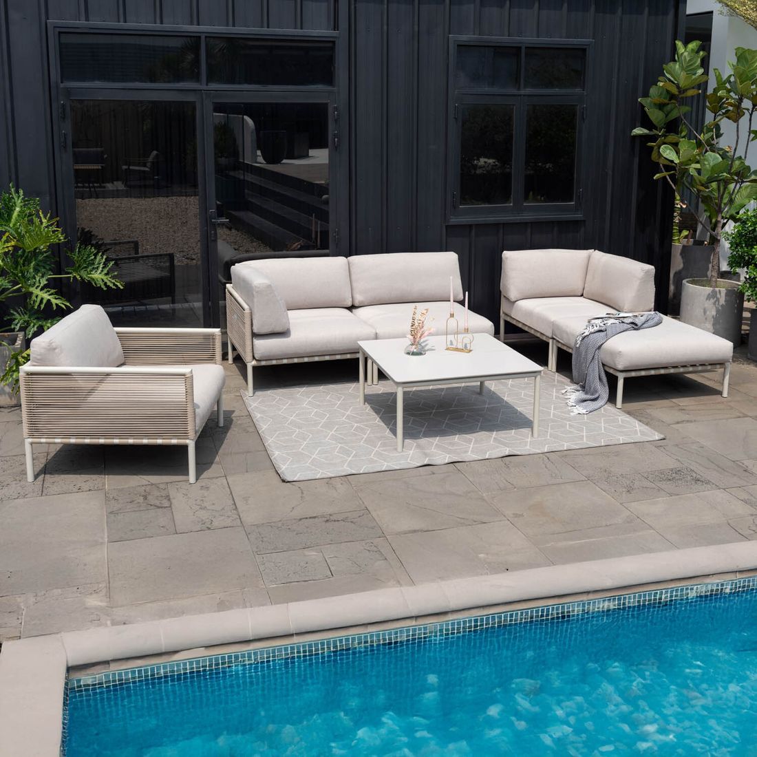 LifestyleGarden Horizon Loungehocker Aluminium/Olefin